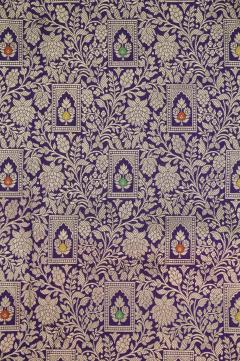 Purple Katan Alfi Opada Banarasi Saree