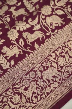 Wine Katan Opada Banarasi Saree
