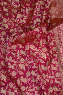 Rani Katan Opada Banarasi Saree