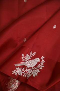 Pure Mango Handloom  Banarasi Saree – Red