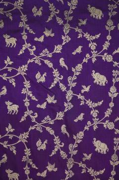 Purple Katan Opada Banarasi Saree