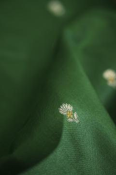 Bottle Green Katan Silk Banarasi Saree