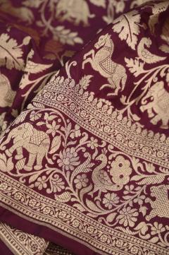 Wine Katan Opada Banarasi Saree