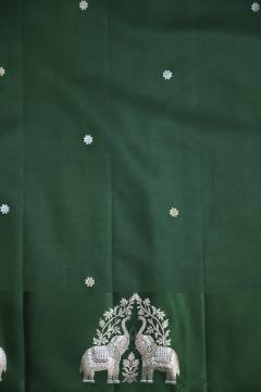 Pure Mango Handloom Banarasi Saree – Green