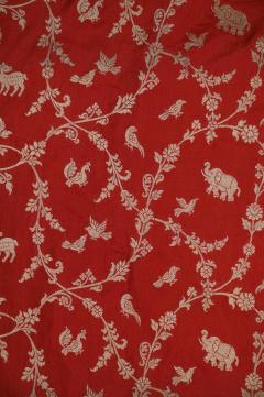 Red Katan Opada Banarasi Saree