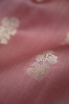 Strawberry Chynia Silk Banarasi Saree