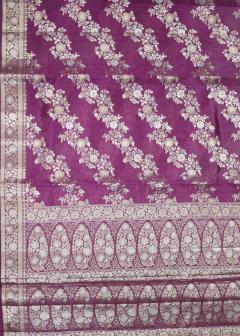 Pure Banarasi Dupian Purple Silk Saree
