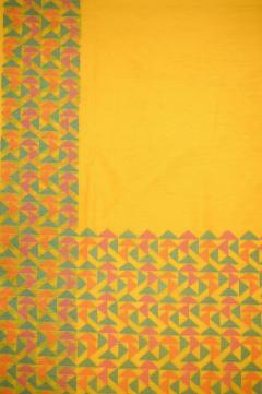 Supernet Weave Golden Yellow Banarasi Saree