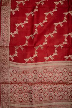 Banarasi Viscose Silk Blood Red Saree