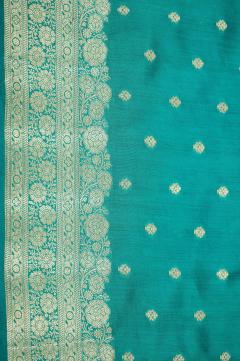 Pure Banarasi Chynia Sapphire Silk Saree