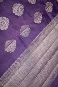 Pure Chynia Zari Weave Lavendar Banarasi Saree