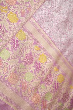 Pure Banarasi Katan Tanchui Meena Mauve Saree