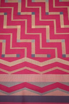 Supernet Gajari Pink Banarasi Saree