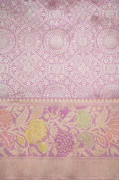 Pure Banarasi Katan Tanchui Meena Mauve Saree