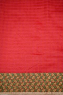 Supernet Bold Red Banarasi Saree