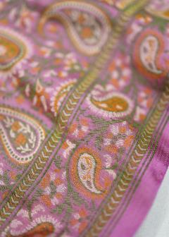 Pure Banarasi Onion Pink Katan Tanchui Silk Saree